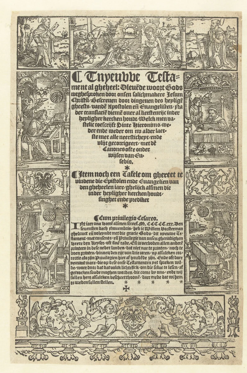 Titelblad Nieuwe Testament by Unknown, print, 1530