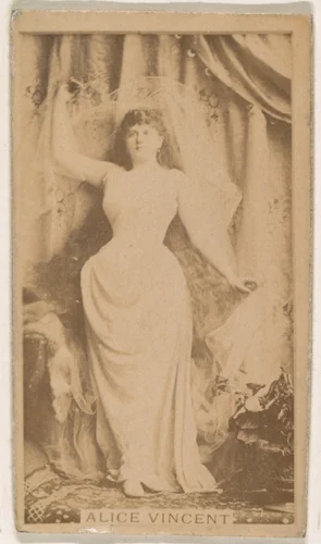 Alice Vincent, from the Actresses series (N245) issued by Kinney Brothers to promote Sweet Caporal Cigarettes by Kinney Brothers Tobacco Company, photograph, 1890