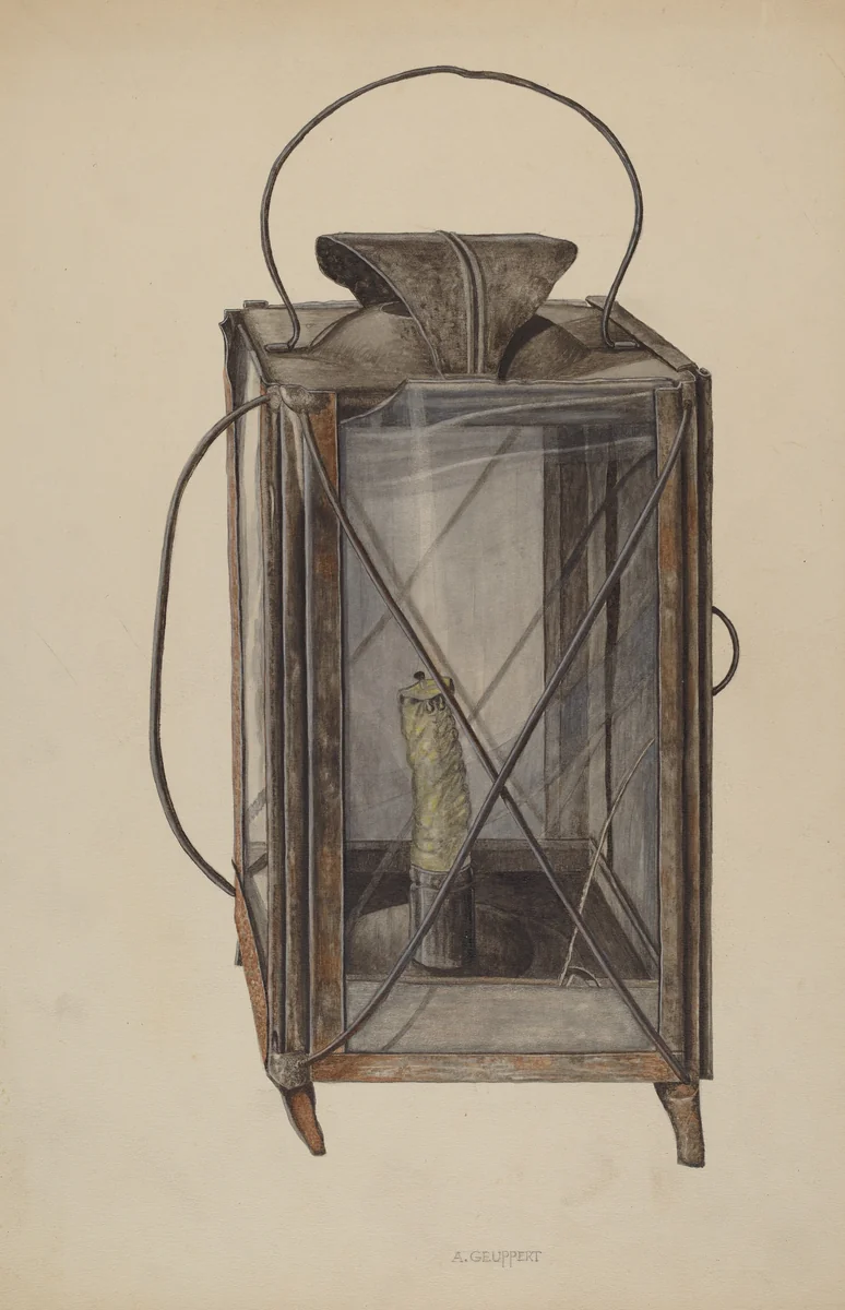 Lantern for Candle by Albert Geuppert, index of american design, 1935-1942
