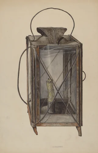 Lantern for Candle by Albert Geuppert, index of american design, 1935-1942