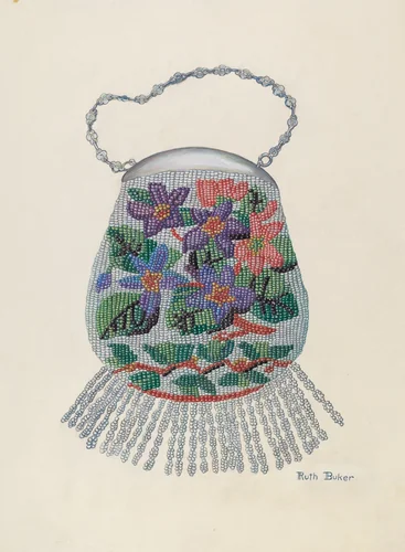Purse by Ruth Buker, index of american design, 1937