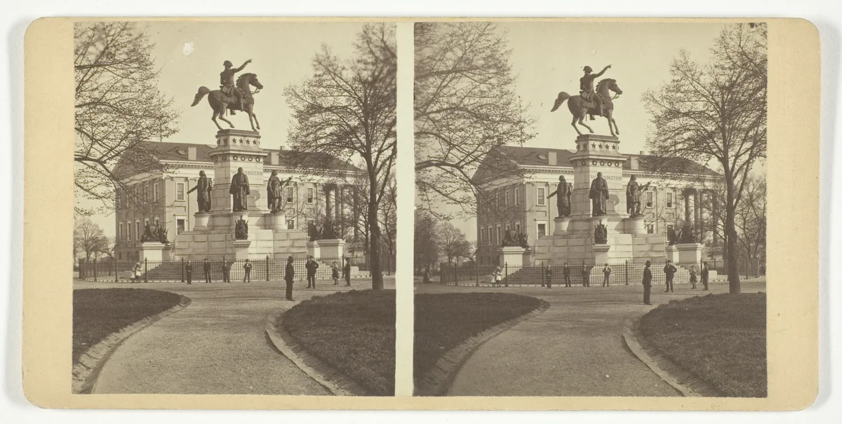 Washington Monument and State Capitol, No. 1311 from the series "Views of Richmond and Vicinity, and Mountain Scenery of Virginia and West Va." by Artist Unknown, photograph, 1875-1899