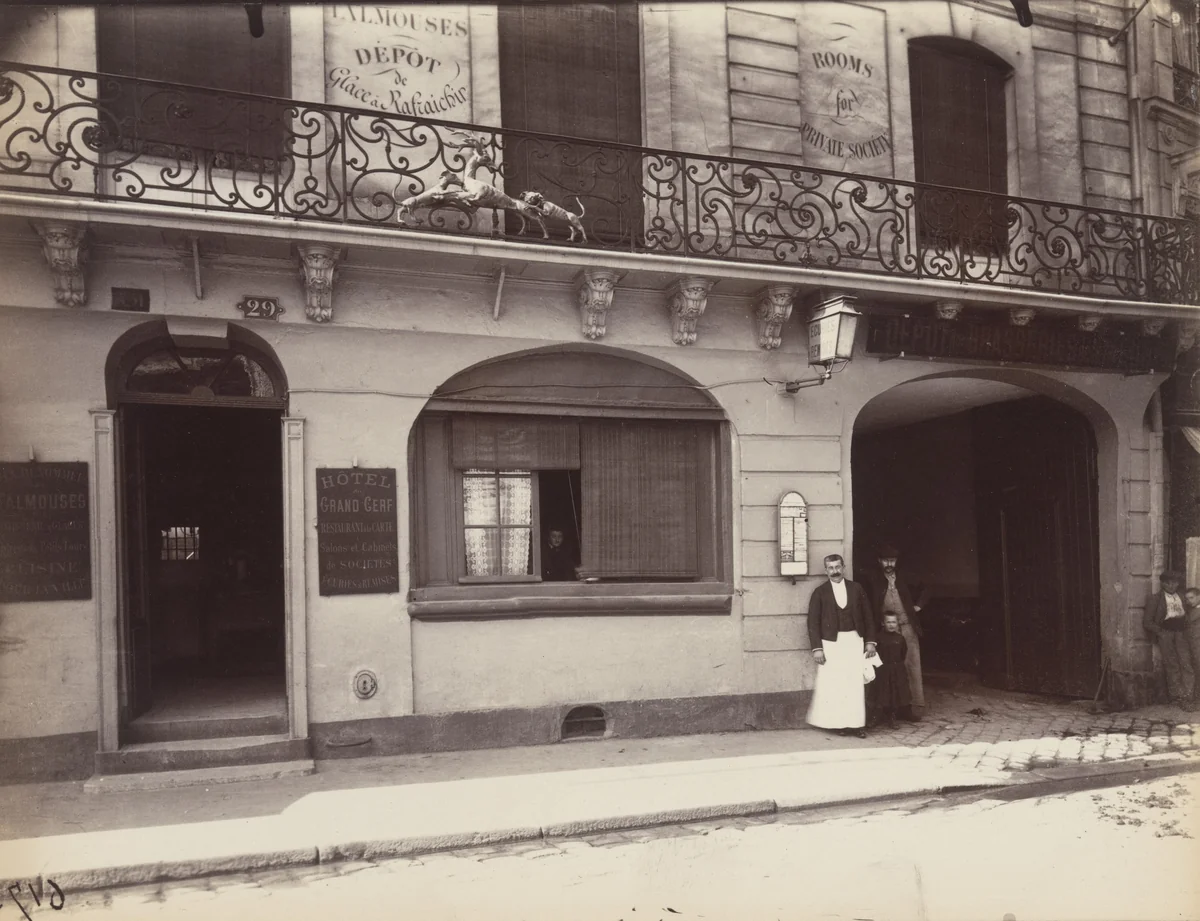 Saint-Denis, ancien relais de poste d'Ecouen, Hôtel du Grand Cerf by Eugène Atget, photograph, 1901