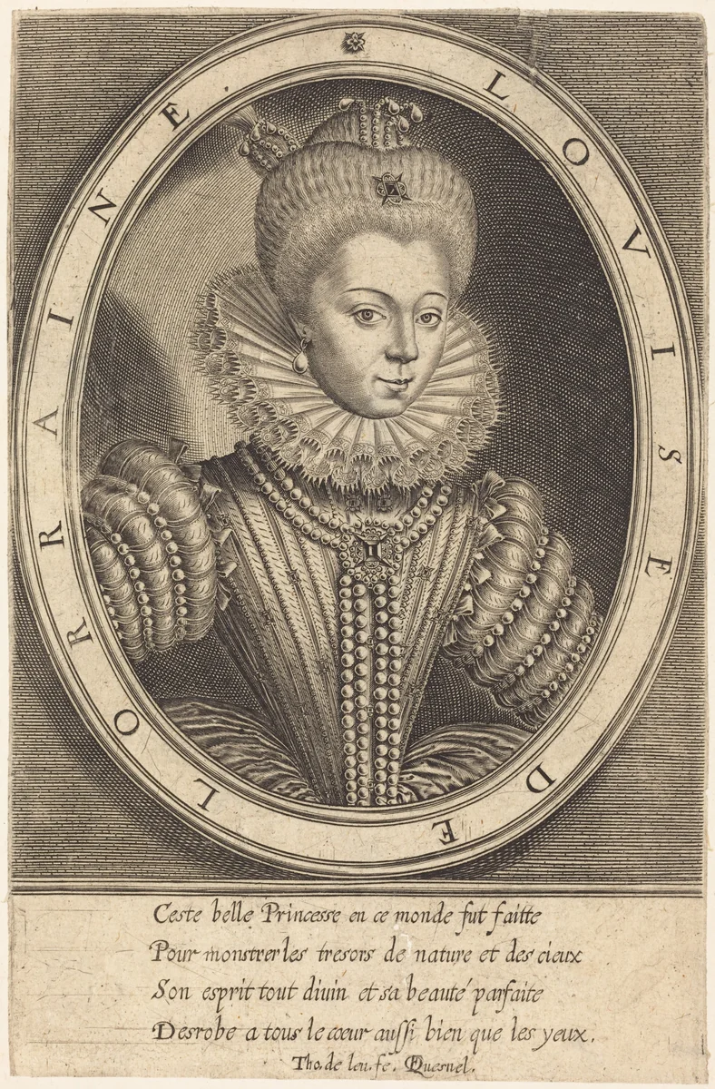 Louise de Lorraine by Thomas de Leu; François Quesnel, print, 1560-1620