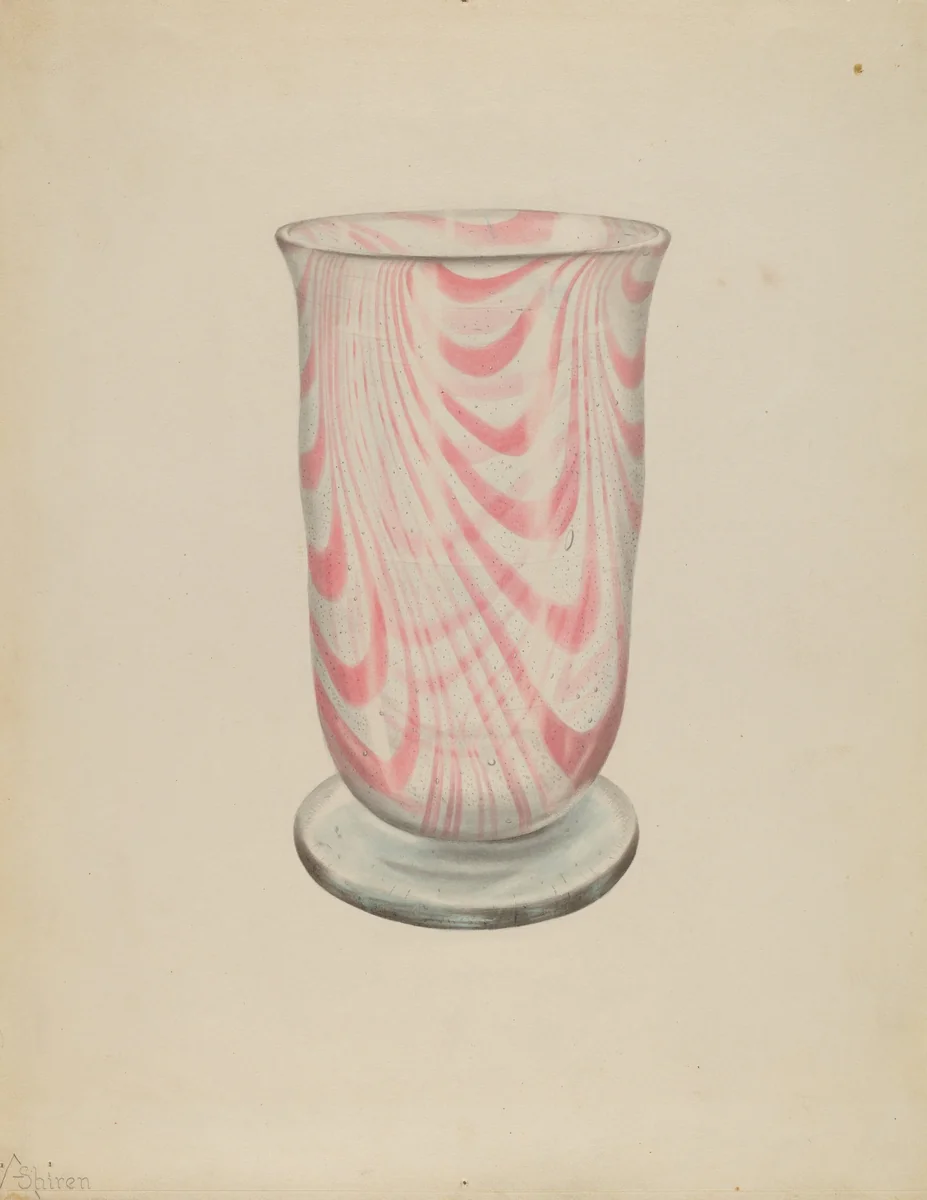 Vase by Alvin Shiren, index of american design, 1940
