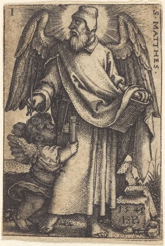 Saint Matthew by Sebald Beham, print, 1541