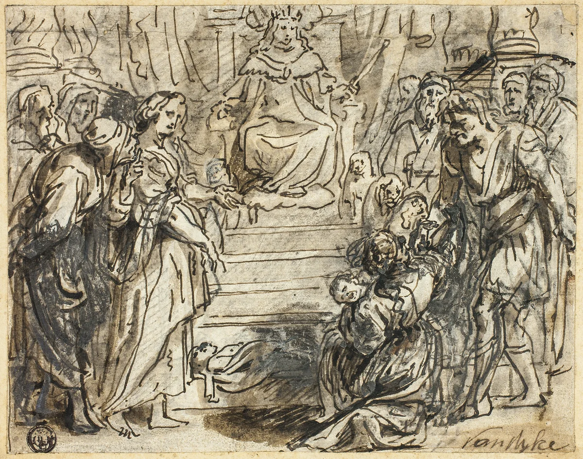 Judgement of Solomon by Abraham Jansz. van Diepenbeeck
Anthony van Dyck, drawing, 1616-1675