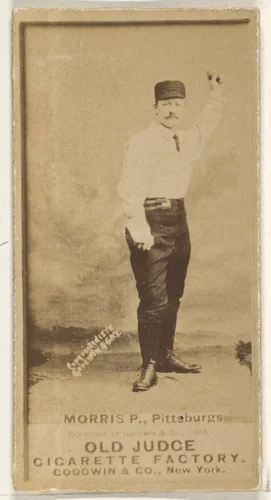 Ed Morris, Pitcher, Pittsburgh, from the Old Judge series (N172) for Old Judge Cigarettes by Goodwin & Company, photograph, 1888