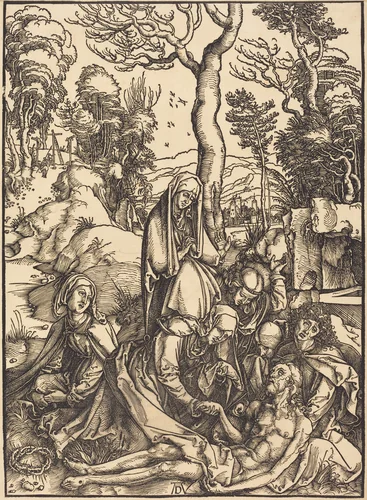 The Lamentation by Albrecht Dürer, print, 1498-1499