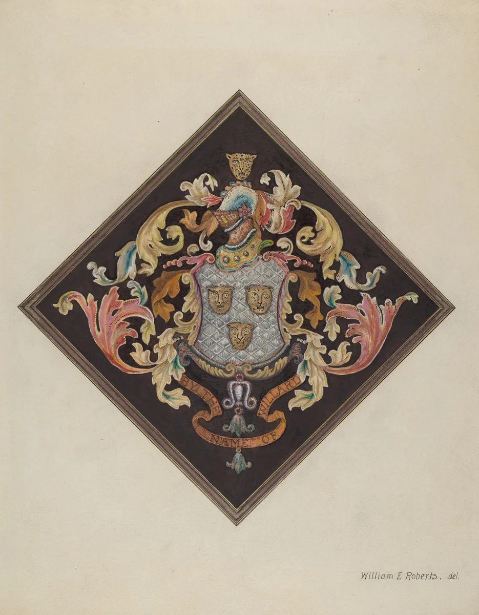 Coat of Arms by William Roberts, index of american design, 1936