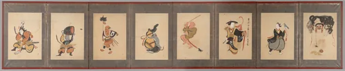 Otsu-e paintings by Japanese, other, 1850