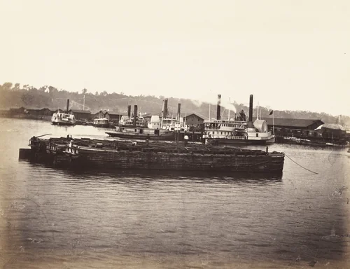 Evacuation of Aquia Creek by Timothy O'Sullivan, Alexander Gardner, photograph, 1863
