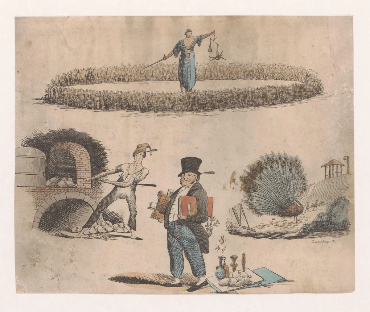 Spotprent op C. Seyn by anonymous, print, 1817-1896