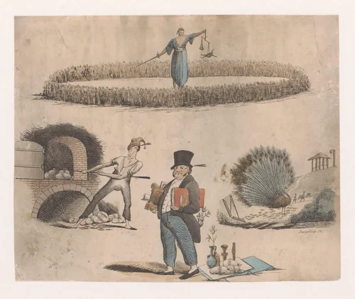 Spotprent op C. Seyn by anonymous, print, 1817-1896