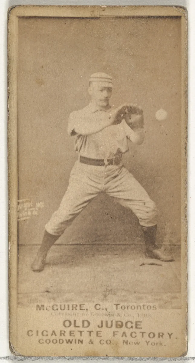 James Thomas "Deacon" McGuire, Catcher, Toronto Canucks, from the Old Judge series (N172) for Old Judge Cigarettes by Goodwin & Company, photograph, 1888