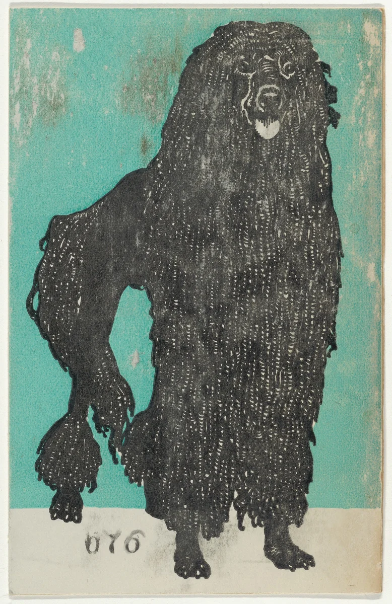 Poodle by Moriz Jung, print, 1912