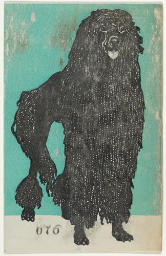 Poodle by Moriz Jung, print, 1912