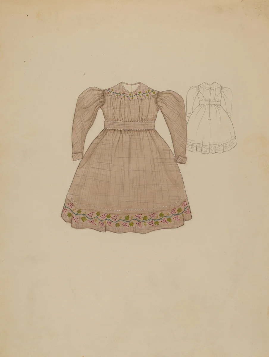 Child's Dress by Dorothy Gernon, index of american design, 1936