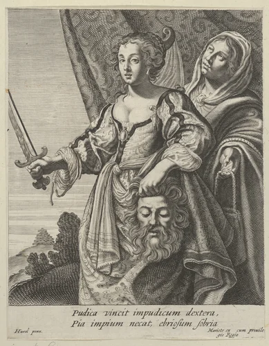 Judith with the Head of Holofernes by Grégoire Huret, print, 1620-1670