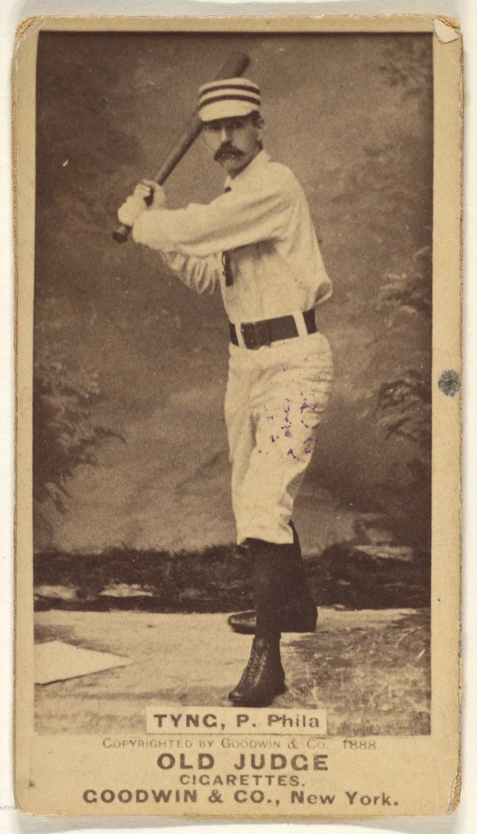 James Alexander "Jim" Tyng, Pitcher, Philadelphia, from the Old Judge series (N172) for Old Judge Cigarettes by Goodwin & Company, photograph, 1888