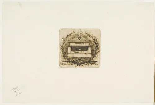 Molière's Tomb, Père-Lachaise Cemetery, Paris by Charles Meryon, print, 1854