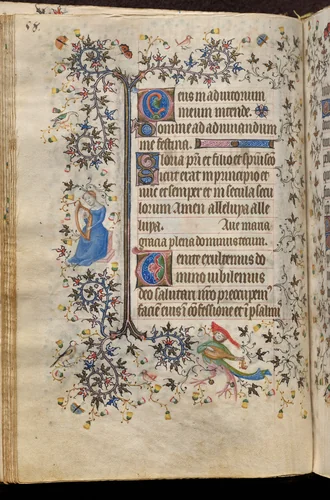 Hours of Charles the Noble, King of Navarre (1361-1425): fol. 29v, Text by Master of the Brussels Initials and Associates, book, 1400-1410