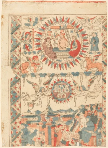 Saint Bonaventure Arriving and Preaching in Lyon by French 15th Century, print, 1480-1490