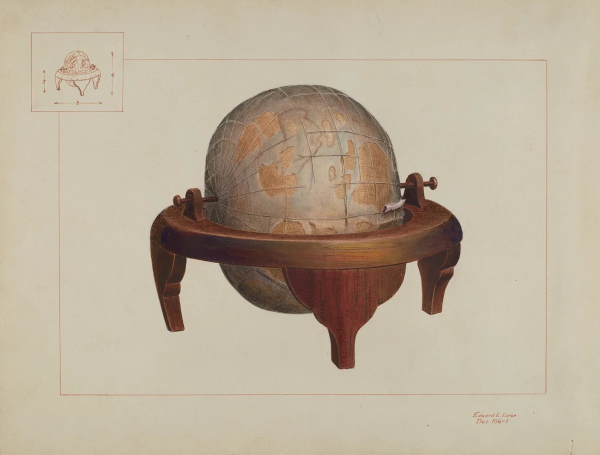 Globe by Edward L. Loper, index of american design, 1937