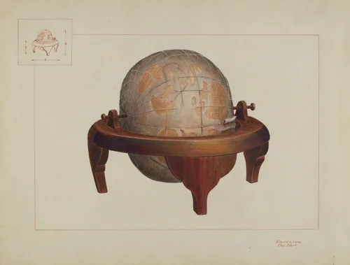 Globe by Edward L. Loper, index of american design, 1937