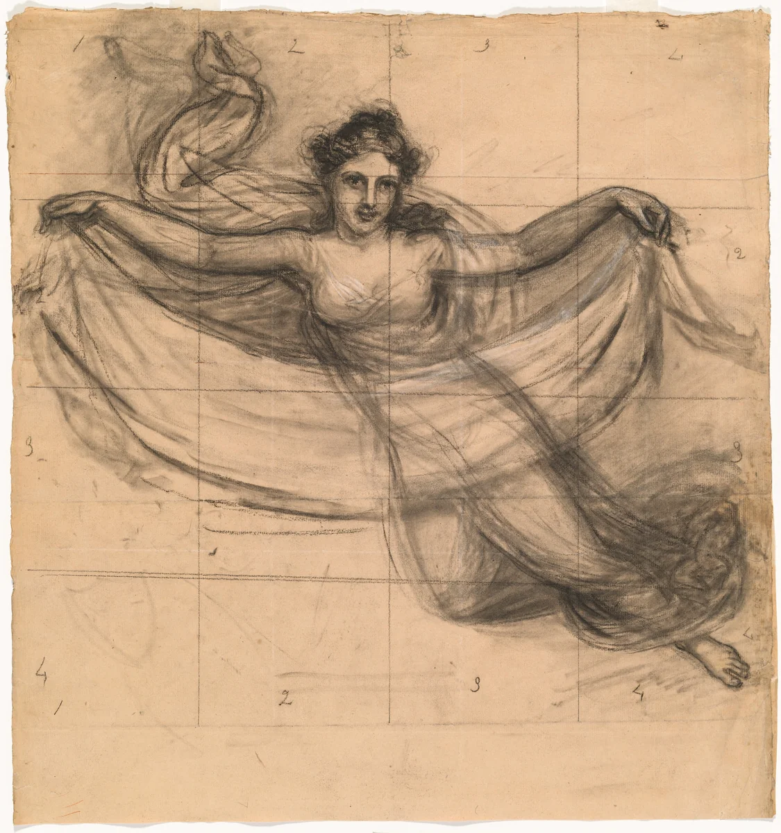 A Muse by John Vanderlyn, drawing, 1815-1818
