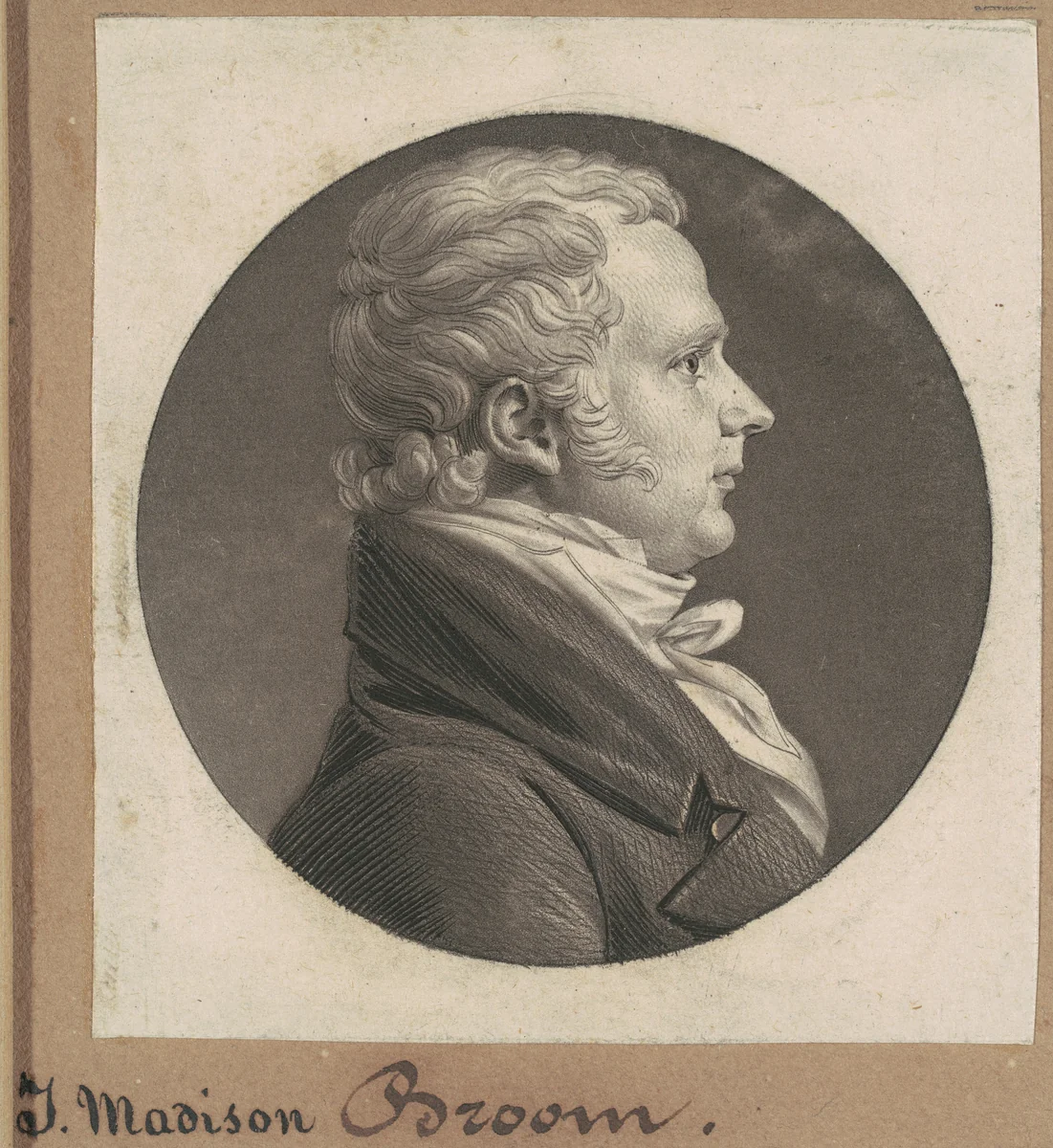 James Madison Broom by Charles B. J. Févret de Saint-Mémin, print, 1807