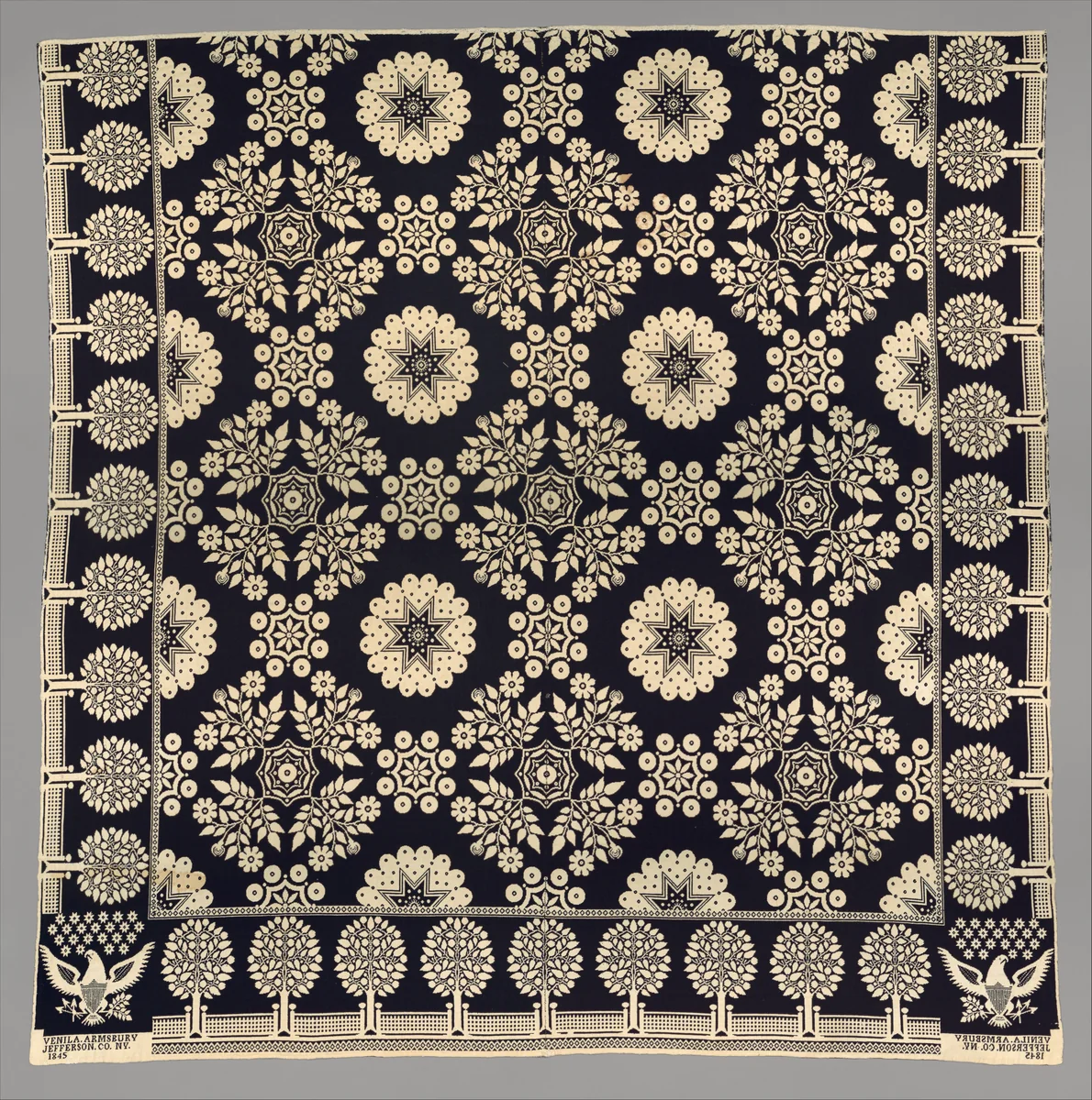 Coverlet by Harry Tyler, artwork, 1845