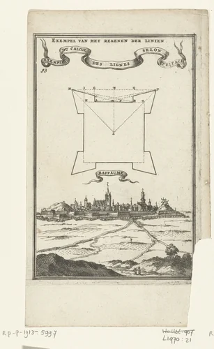 Illustratie voor 'Den Arbeid van Mars' van Allain Manesson Mallet by Romeyn de Hooghe, print, 1672
