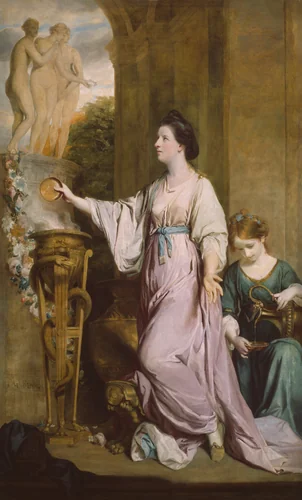 Lady Sarah Bunbury Sacrificing to the Graces by Sir Joshua Reynolds, painting, 1763-1765
