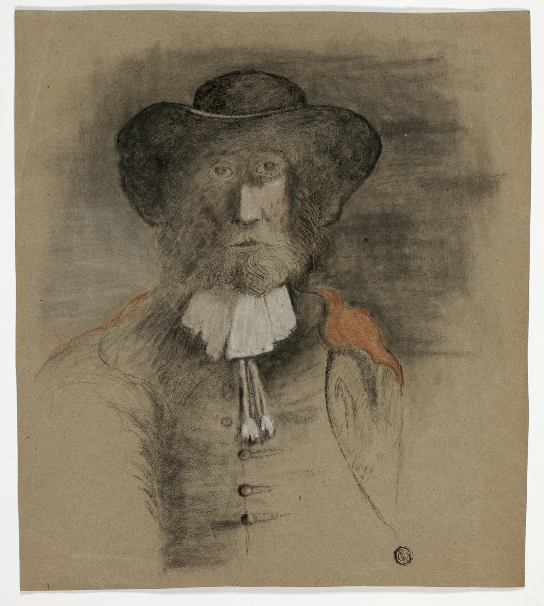 Clergyman by Agostino Carracci, drawing, 1577-1810