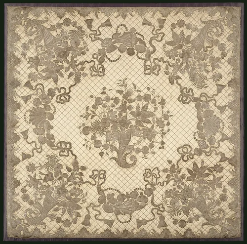 Bedcover by England, textile, 1710-1750