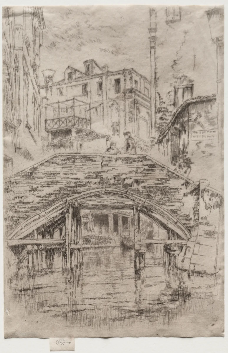 Ponte del Piovan by James McNeill Whistler, print, 1886