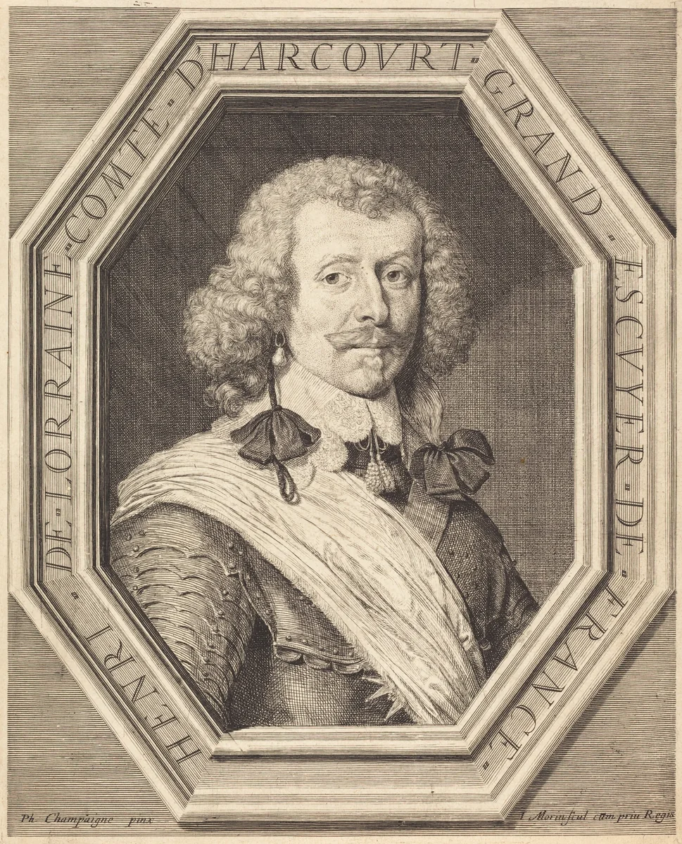 Henri de Lorraine, comte d'Harcourt by Jean Morin; Philippe de Champaigne, print, 1600-1650