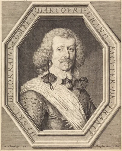 Henri de Lorraine, comte d'Harcourt by Jean Morin; Philippe de Champaigne, print, 1600-1650