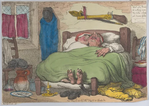 The Bassoon with a French Horn Accompaniment by Thomas Rowlandson, print, 1811