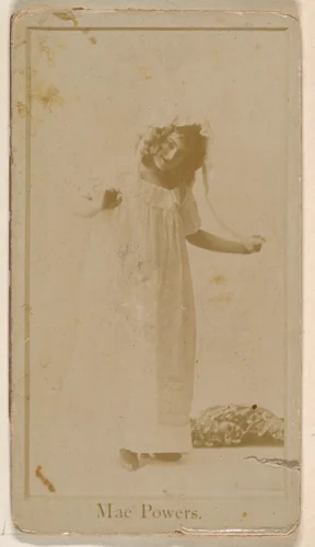 Mae Powers, from the Actresses series (N245) issued by Kinney Brothers to promote Sweet Caporal Cigarettes by Kinney Brothers Tobacco Company, photograph, 1890