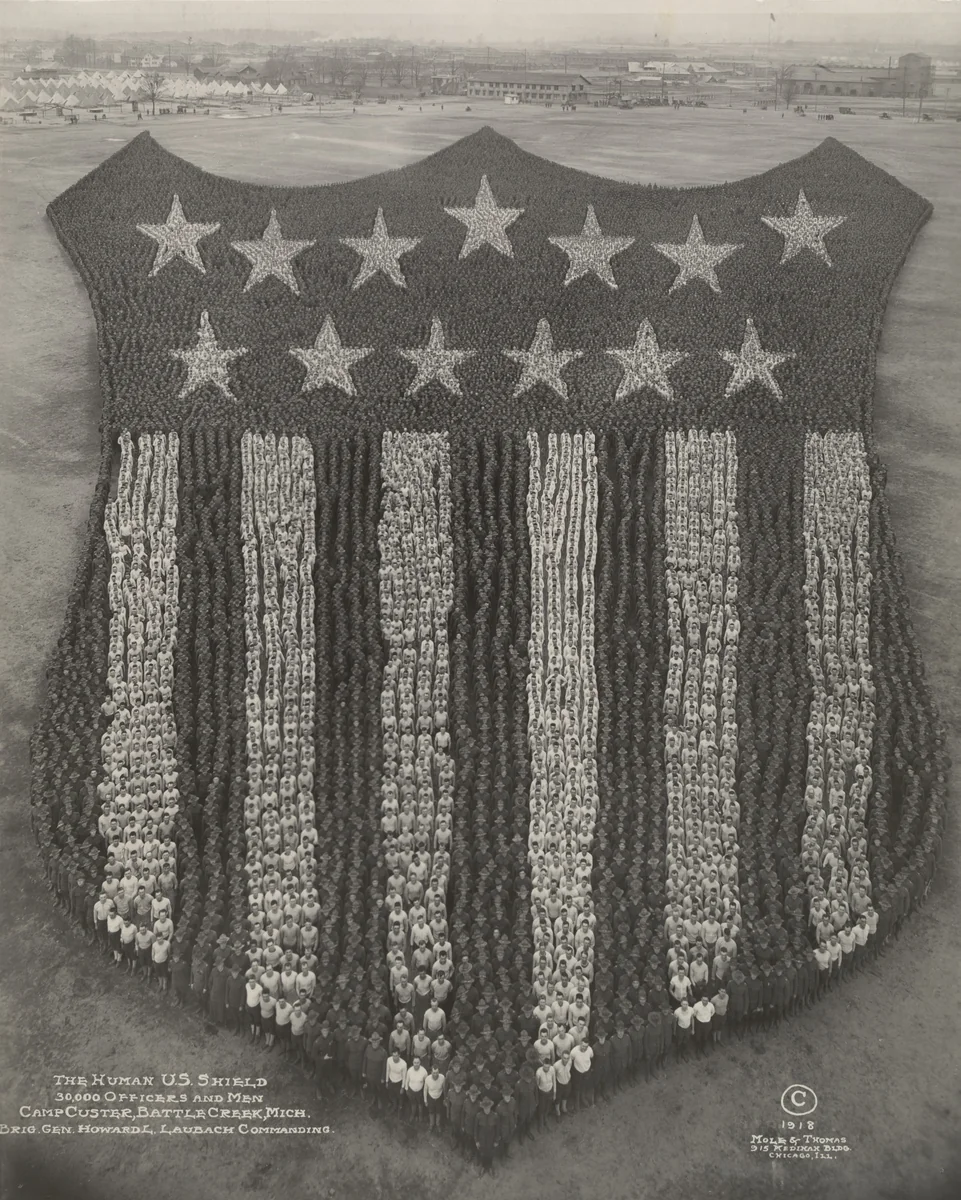 The Human U.S. Shield by Arthur S. Mole, John D. Thomas, photograph, 1918