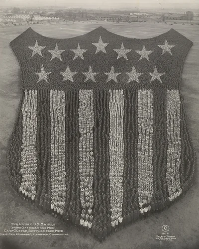 The Human U.S. Shield by Arthur S. Mole, John D. Thomas, photograph, 1918