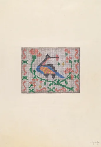 Purse by Cornelius Christoffels, index of american design, 1935-1942