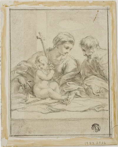 Holy Family by Bartolommeo Schedoni, drawing, 1611-1799