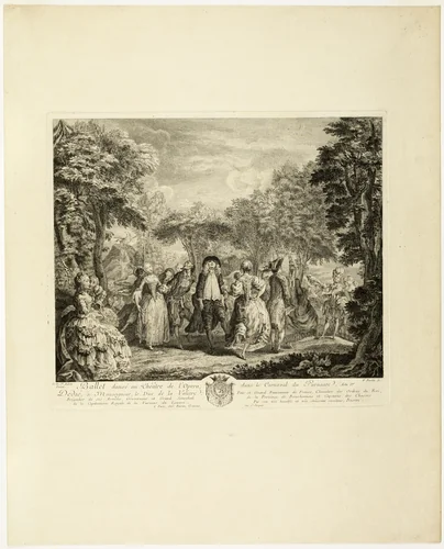 The Carnival of Parnassus by Pierre François Basan, print, 1743-1797