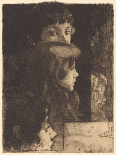 A Family (Une famille) by Albert Besnard, print, 1890