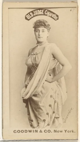 Leicester, from the Actors and Actresses series (N171) for Old Judge Cigarettes by Goodwin & Company, photograph, 1886-1890