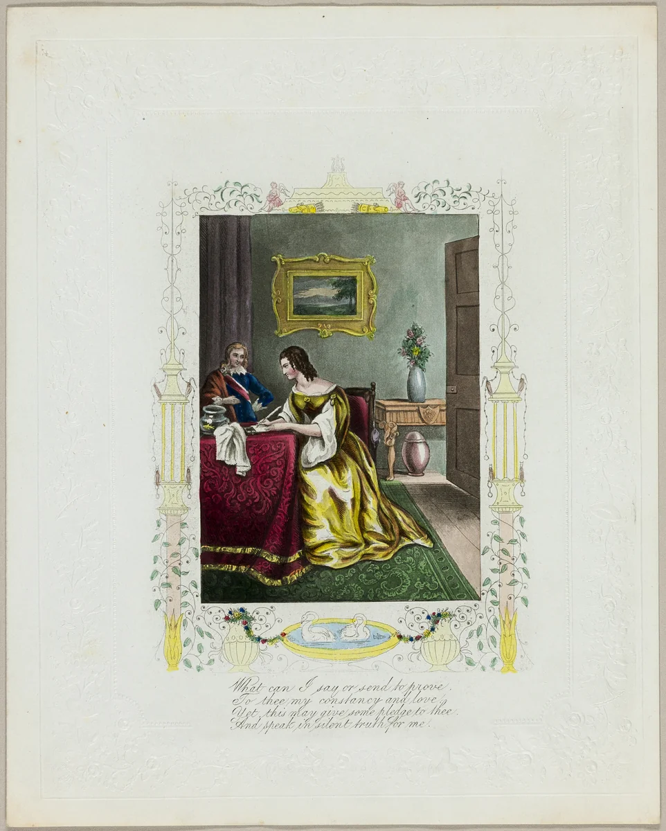 What Can I Say or Send to Prove (valentine) by Unknown Artist, other, 1835-1845