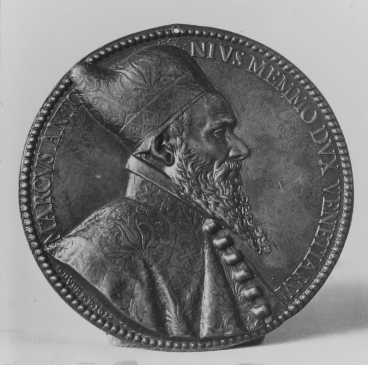 Marc Antonio Memmo, Doge of Venice (1546?–1615, doge 1612–15) by Guillaume Dupré, metalwork, 1612